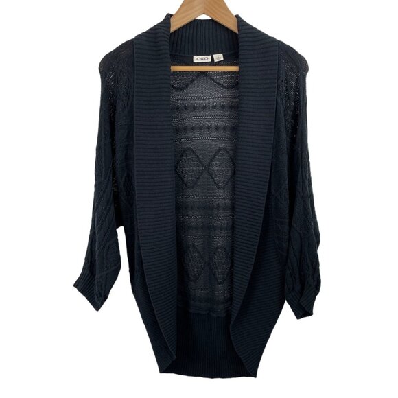Cato Sweaters - Cato Womens Size Medium Black Open Front Cardigan Sweater